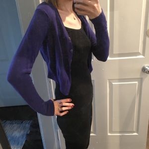 Cropped cashmere cardigan